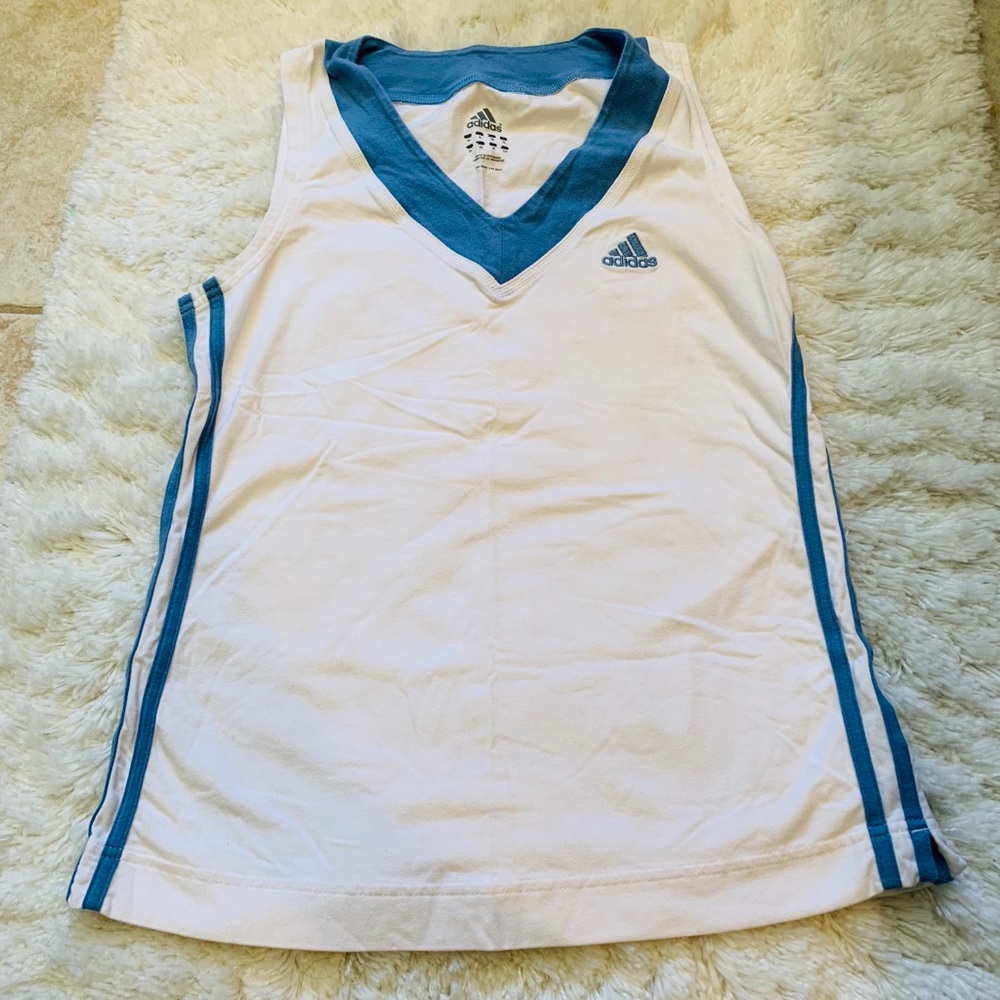 Adidas cotton 3 stripe Tank top